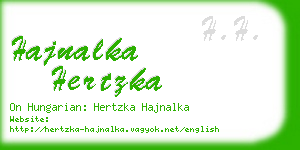 hajnalka hertzka business card